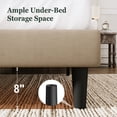 thumbnail image 6 of Amolife Full Bed Frame with Adjustable Headboard, Upholstered Platform Bed, No Box Spring Required, Beige, 6 of 11