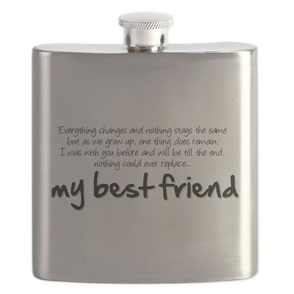 CafePress - My Best Friend Flask - Stainless Steel Flask, 6oz Drinking Flask