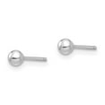thumbnail image 2 of Auriga Fine Jewelry 14K White Gold Ball Stud Earrings for Women (L- 3mm, W- 3mm), 2 of 6