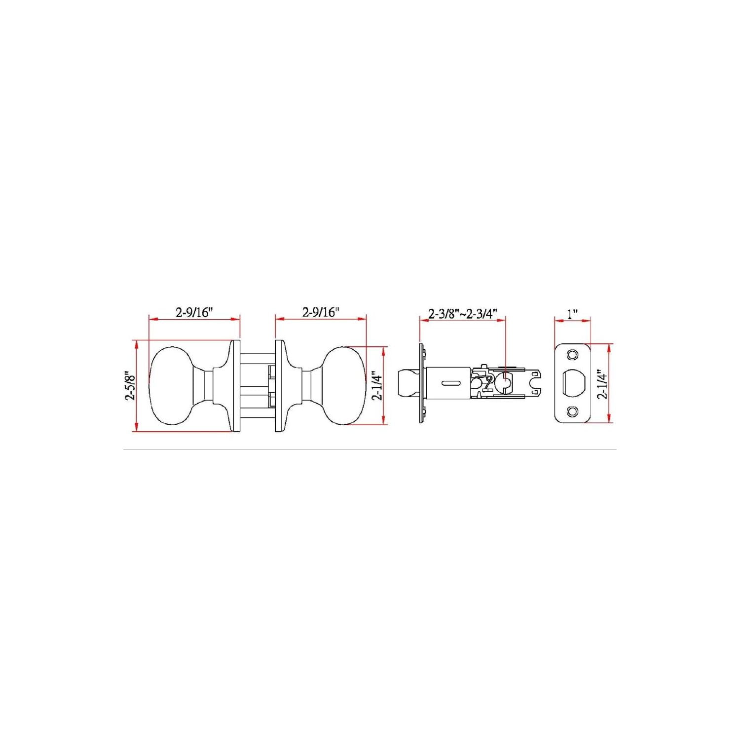 Design House Cambridge 2-Way Latch Interior Passage Door Knob, Satin Nickel