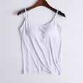 thumbnail image 2 of Qeaghou Padded Camisole with Built in Bra, Shelf Bra Tank Tops for Women Plus Size Summer Solid Basic Cami Tops Yoga Vests, 2 of 7