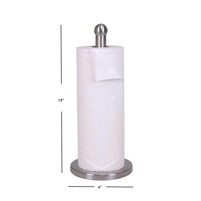 Promo SMARTAKE Standing Paper Towel Holder, Rustproof, Silver
