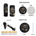 thumbnail image 6 of Yuyamidu 3D Pug Car Seat Cover Full Set with Floor Mats Steering Wheel Cover Cute Seat Belt Strap Pads Cup Coasters Auto Handbrake Cover Set of 15, Black, 6 of 6
