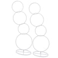 thumbnail image 4 of Luzkey Wedding Arch Stand Flower Arch Frame with Base Large Round Backdrop Stand for Stage Display Graduation Anniversary Decoration White 2PCS, 4 of 8