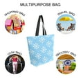 thumbnail image 7 of FORMRS Womens Canvas Tote Bag with Zipper Inner Pocket Shoulder Handbag, Snowflake Pattern, 7 of 7