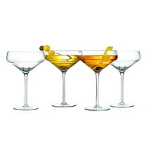 Sets of Crystal Martini Glass, Ultra Clear, Elegant Crystal Clear Wine Glass Pair, Dishwasher Safe, Great For Dinner, Parties, Wedding, And Elegant Occasions, 4.88 Inch Max Diameter