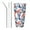 Straw Three-piece Set, variant on Picia Red Lobster Pattern 20 oz Tumbler Stainless Steel Vacuum Insulated Coffee Ice Cup Double Wall Travel Flask Dual Lid Water Bottle, Eco-friendly Car Cup-Without Straw