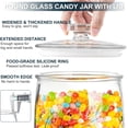 thumbnail image 2 of 1 Gallon Glass Cookie Jar with Airtight Lid, Wide Mouth Mason Jar for Pantry & Laundry Room Organization, Large Apothecary Jars for Sugar, Candy, Rice, Dog Treat & Food Storage Jar– Set of 1, 2 of 3