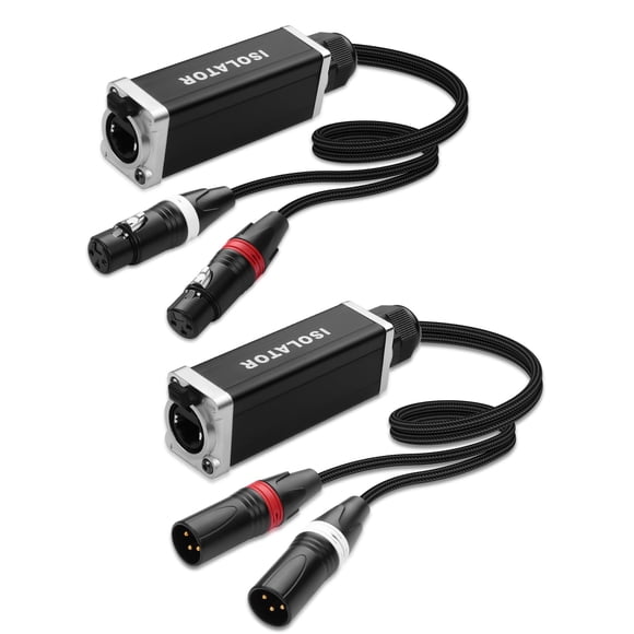 CERRXIAN 2-Channel Multi Snake 3Pin XLR to Ethercon-Compatible CAT5/CAT6/CAT7 Ethernet Breakout for Live Stage Audio, Lighting &
