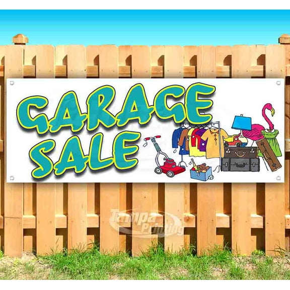 Garage Sale 13 oz Vinyl Banner With Metal Grommets