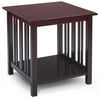 Mission-Style End Table, Dark Cherry