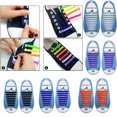 thumbnail image 3 of Guardurnaity 16x Cordones sin atar para niños y adultos Cordones de silicona elegantes y duraderos Fácil de atar Agarre único Accesorios de calzado Morado 16 piezas, 3 of 5