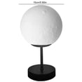 thumbnail image 2 of Peggybuy 3D Moon Lamp Minimalism Bedside Table Lamp for Home Decor (White Dimmable 15cm), 2 of 8