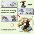 thumbnail image 3 of Juego de bloques de construcción Mini Sakura Bonsai Tree, colección botánica de flor de cerezo para adultos y adolescentes, decoración del hogar, no compatible con Lego (426 piezas), 3 of 5