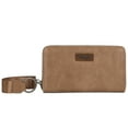 thumbnail image 3 of Wrangler Womens Wallet Wristlet Long Purse Designer Clutch Large Capacity Credit Card Holder Gifts for Women, Khaki, 3 of 7