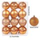 thumbnail image 2 of Adornos navideños Sulihua negros y dorados, 24 piezas, adornos colgantes para árbol de Navidad, suministros para fiestas, bolas de plástico colgantes para árbol, 4 cm/1,57 pulgadas, 2 of 2