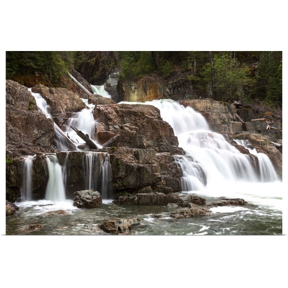 Great BIG Canvas | Rolled Robert Postma Poster Print entitled Lower Myra Falls, Strathcona Provincial Park, British Columbia, Canada