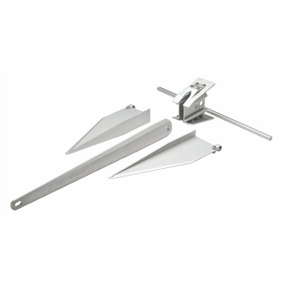 Fortress Anchor Boat Anchor G-16 Guardian; Fluke Style; 7 Pound Weight; 29 Inch Length x 23 Inch Width; Anodized; Silver; Aluminum-Magnesium Alloy; Adjustable Fluke Angle