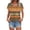 Blue, variant on MEICHEN Short Sleeve Shirts Womens Fashion Casual Print V Neck T Shirt Plus Size Tops Loose Fit Blouse