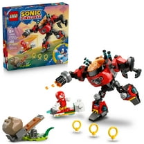 LEGO Sonic the Hedgehog Knuckles vs. Dr. Eggman Egg Crusher Mech Building Toy - Pretend Play Building Blocks W/2 Minifigures for Kids, Ages 8  - Gift Idea for Boys, Girls, & Any Gaming Fans - 77005