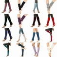 thumbnail image 2 of SPRING PARK 16 Colors 1 Pair Women Girl Knitted Warm Knee High Stirrup Yoga Sport Dance Leg Warmers Leaky heel Socks, 2 of 4