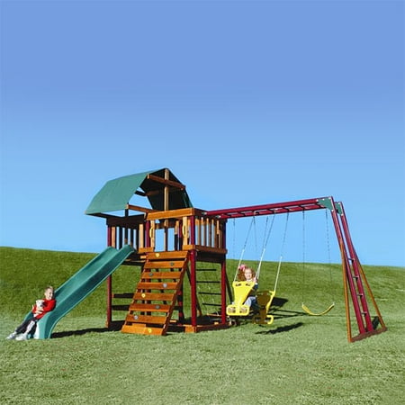 Outlook Wooden Gym Play Center & Swing Set