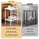 thumbnail image 4 of Mesa auxiliar Apicizon de 2 niveles con estante de almacenamiento blanco para dormitorio, 4 of 8