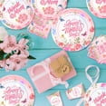 thumbnail image 2 of Mothers Day Decorations 96PCS Mother's Day Party Supplies Disposable Tableware Paper Plates and Cups and Napkins Set Pink Party Plates Mom Birthday Happy Mothers Day Decorations for Brunch(Serve 24), 2 of 7