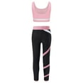 thumbnail image 2 of Alvivi Kids Gymnastics Training Tracksuit Girls Dance Workout Crop Tank Vest with Leggings Pants Set Pink 16, 2 of 5