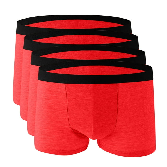 Birdeem Briefs for Men 4Pcs Mens Underwear Shorts Solid Color Underwear
