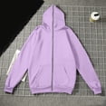 thumbnail image 2 of LODIENY Men's Full Zip Up Hoodie Casual Dropped Shoulder Baggy Hooded Sweatshirt Vintage Streetwear Sweatshirts with Pocket Pink L, 2 of 5