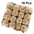 thumbnail image 4 of EeaseMX 16 bolas de peluche artificiales para hacer tú mismo sombreros y ropa (16 combinaciones, 24 unidades, diámetro inferior de 10 cm, cuerdas elásticas, una bolsa), 4 of 8