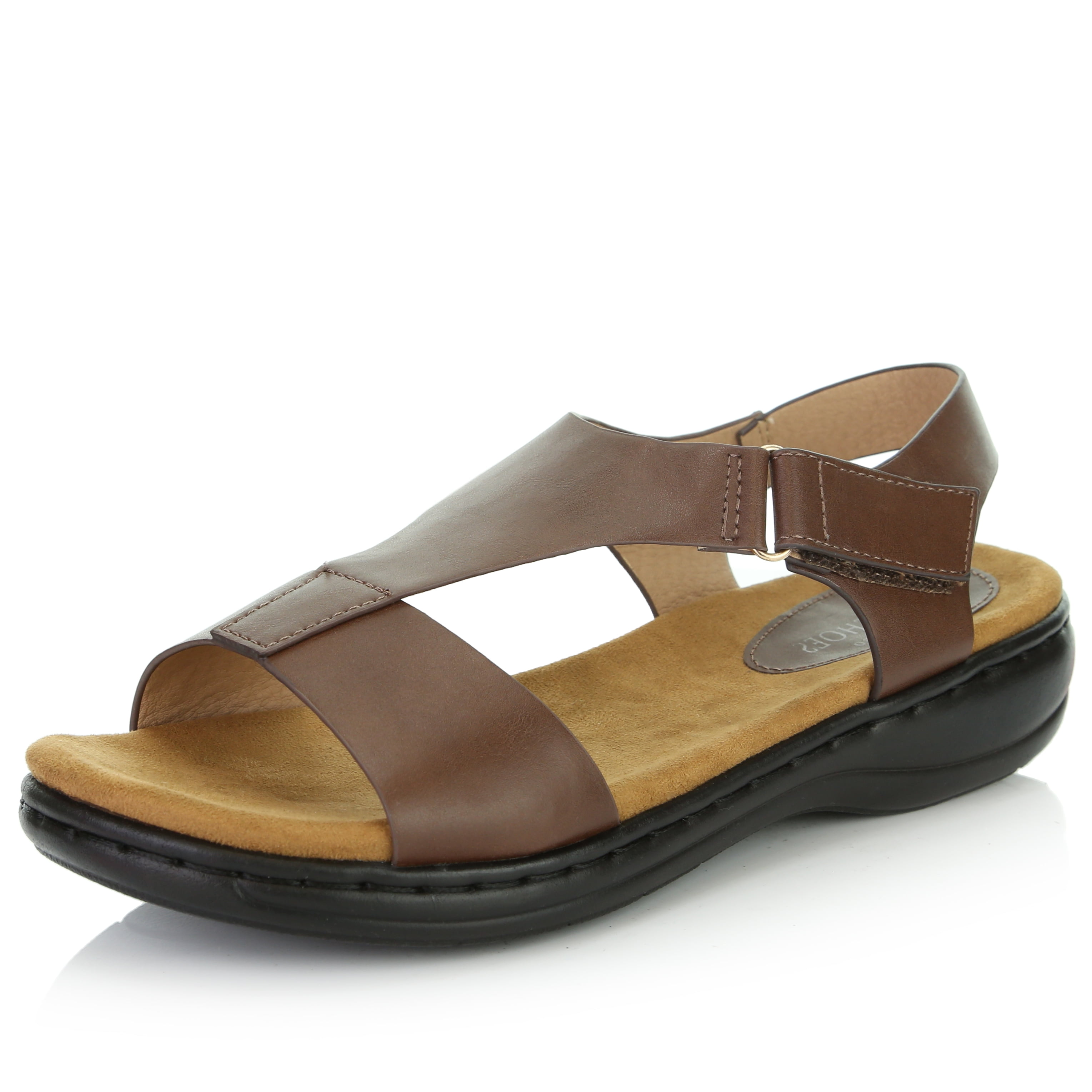 Women Comfy Simple Flat Sandal Shoes,Open Toe Leather Slipper Shoes,Summer Beach Sandals 