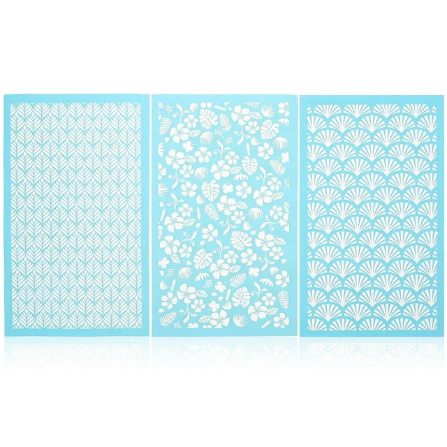 3 Feuilles Pochoir pour Écran en Soie Pochoirs en Argile Polymère Pochoir d'Artisanat en Argile Gabarit pour Écran en Soie
