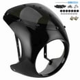 thumbnail image 2 of 7in Motorcycle Headlight Fairing Wind Deflector Windshield, Easy to Install, Windproof and , Protect Riders From Wind, Rock, and Debris, Reduce Wind Speed,, 2 of 7
