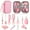 Pink, variant on Lictin Baby Grooming and Health Kit, Nursery Safety Health Care Set with Thermometer Nail Clipper Brush Comb, Baby Care Kit for Newborn Baby Girls, Pink