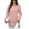 thumbnail image 2 of Camisas de Larga para Mujer, Elegantes, Informales, Holgadas, Básicas, Ropa de Moda para Otoño e Invierno 2025. Rosa XXL, 2 of 10