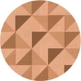 thumbnail image 1 of Ahgly Tapis Rond Lavable en Machine Intérieur Transitionnel Jaune Orange, 6 Pieds Rond, 1 of 7