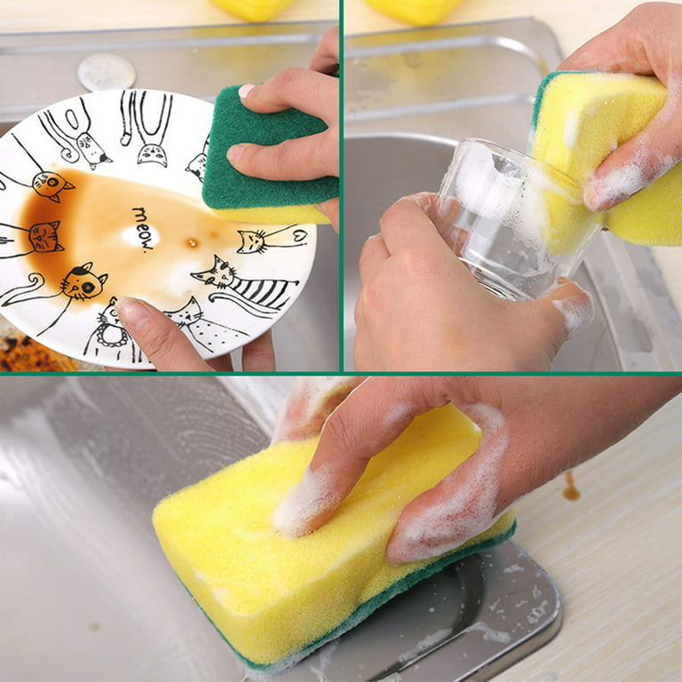 Dish Wand & 7 Pack Dishwashing Sponge Refills Non Scratch,dishwashing  Sponge with Handle,dishwashing Sponge,Cleaning sponges for Household  use,Kitchen