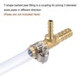 thumbnail image 5 of Uxcell 5/16x5/16x1/4 OD Barb Brass Tee Hose Pipe Fitting with Hose Clamps 1 Set, 5 of 5
