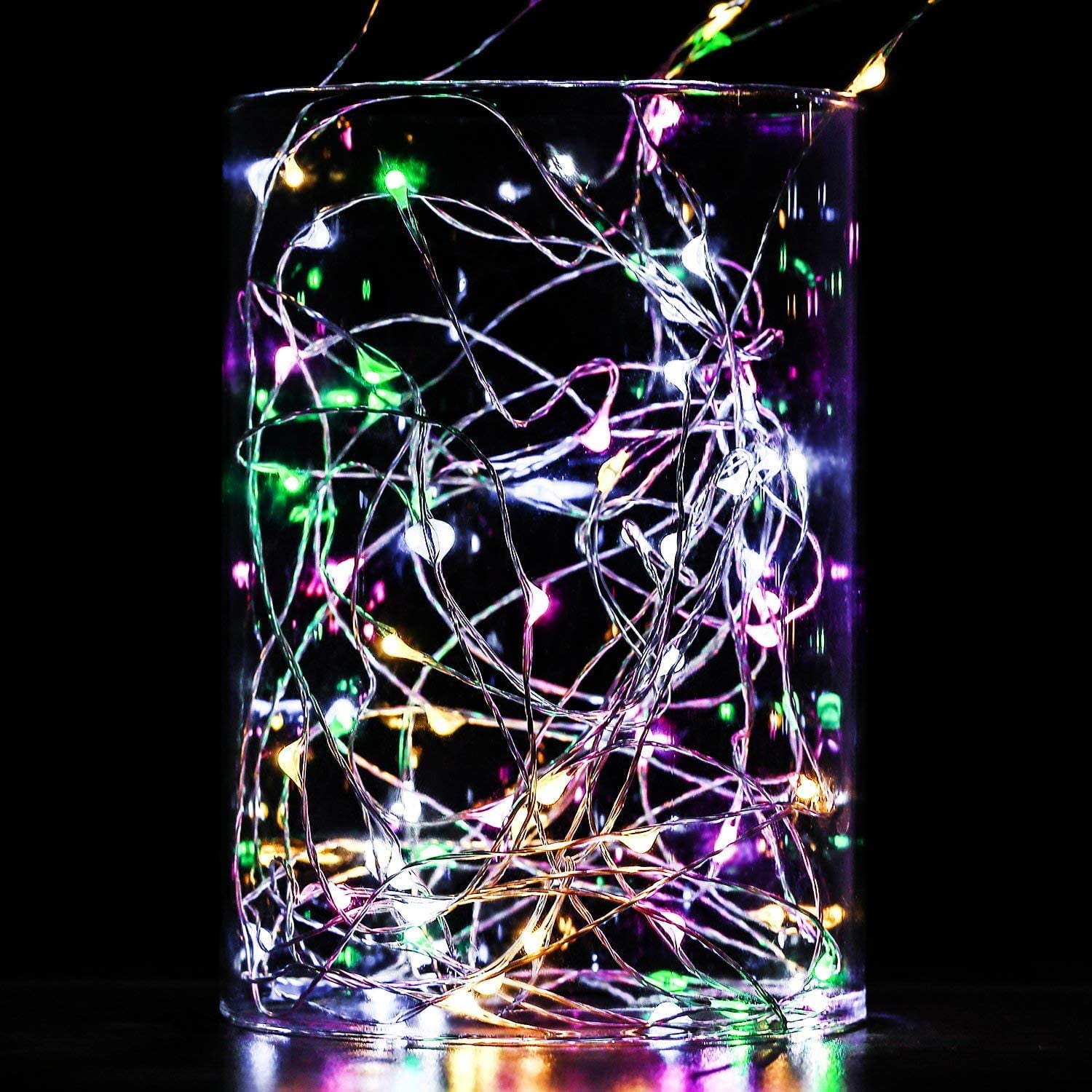HomeDDecor Copper Wire String Lights, Fairy Light USB Plug in 66ft 200 Led Christmas String Light for Indoor Xmas Tree Wedding Party Patio Decor((Multicolor)