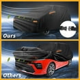 thumbnail image 5 of Car Cover Waterproof All Weather Automotive Outdoor Anti-UV Sun Rain Protection Full Exterior Cover with Reflective Strips Black for Kia Soul, 5 of 7
