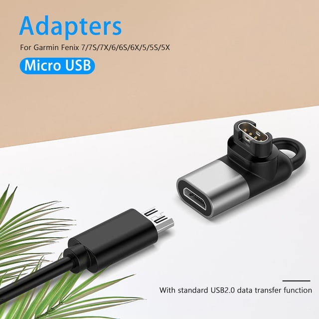 Charging Adapter Type-C Female for Garmin Fenix 7/7S/7X/6/6S/6X (Black) Sywqhk Para estrenar