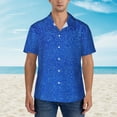 thumbnail image 4 of Lsque Blue Glitter pattern Hawaiian Shirt for Men, Unisex Summer Beach Casual Short Sleeve Button Down Shirts-3X-Large, 4 of 9