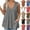 A-Gray, variant on GERsome Plus Size Tank Tops for Women Summer V Neck Sleeveless Casual Loose Fit Flowy Tshirt with Pockets L-4XL