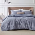 thumbnail image 4 of Soft Bedding for All Seasons 20 - Blue - 3 Piece - California King, 4 of 5