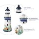 thumbnail image 2 of Wooden Lighthouse Ornament Creative Desktop Decor Unique Lighthouse Adorn, 2 of 3