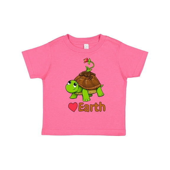 Inktastic Love Earth Cute Turtle for Earth Day Boys or Girls Toddler T-Shirt