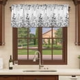 thumbnail image 6 of 2 Pack Valances for Window, Grey Eucalyptus Leaves Short Curtains for Kitchen Bedroom Living Room, Watercolor Spring Summer Botanical Rod Pocket Small Window Treatment Valance Drapes 42 x 18 Inch, 6 of 8