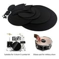 thumbnail image 5 of 1 Set Drum Heads(5 x drum head pads, 3 x cymbal mute pads, 4 x binder clips, 1 x belt mat, and 1 x ellipse pad)-Black, 5 of 5